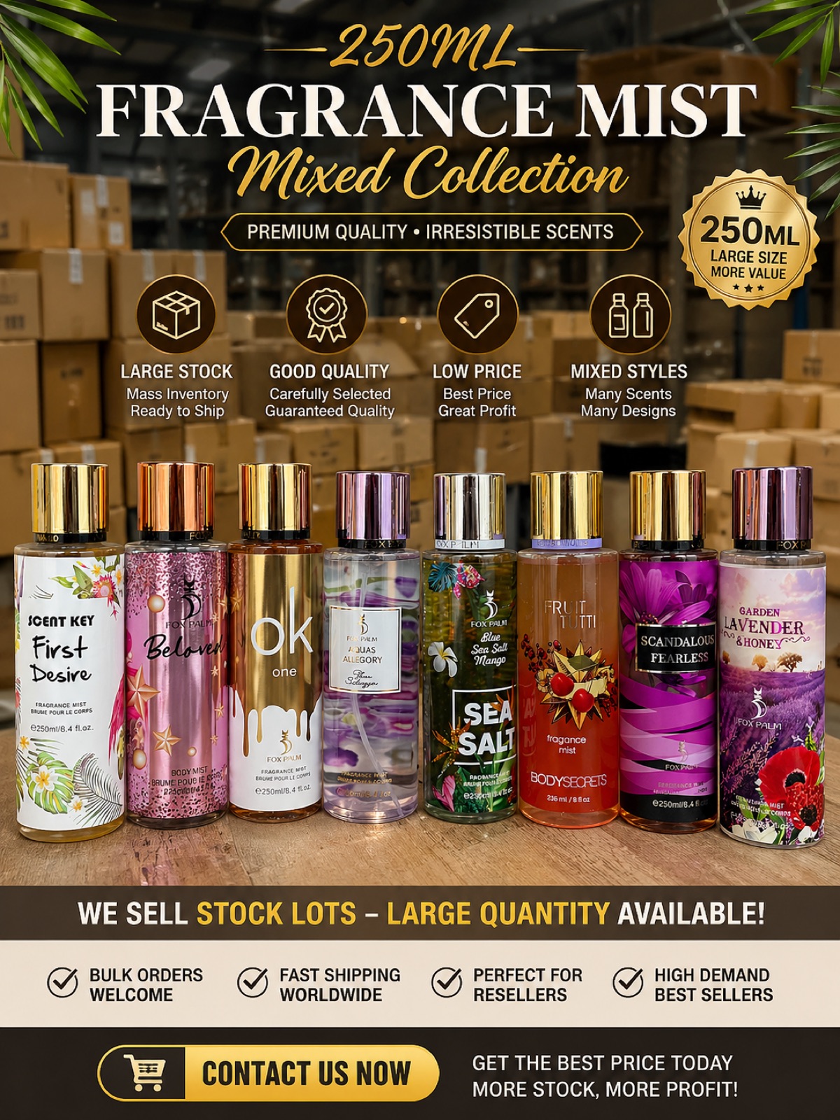 CZ-2501 250ML Body Mist Assortment